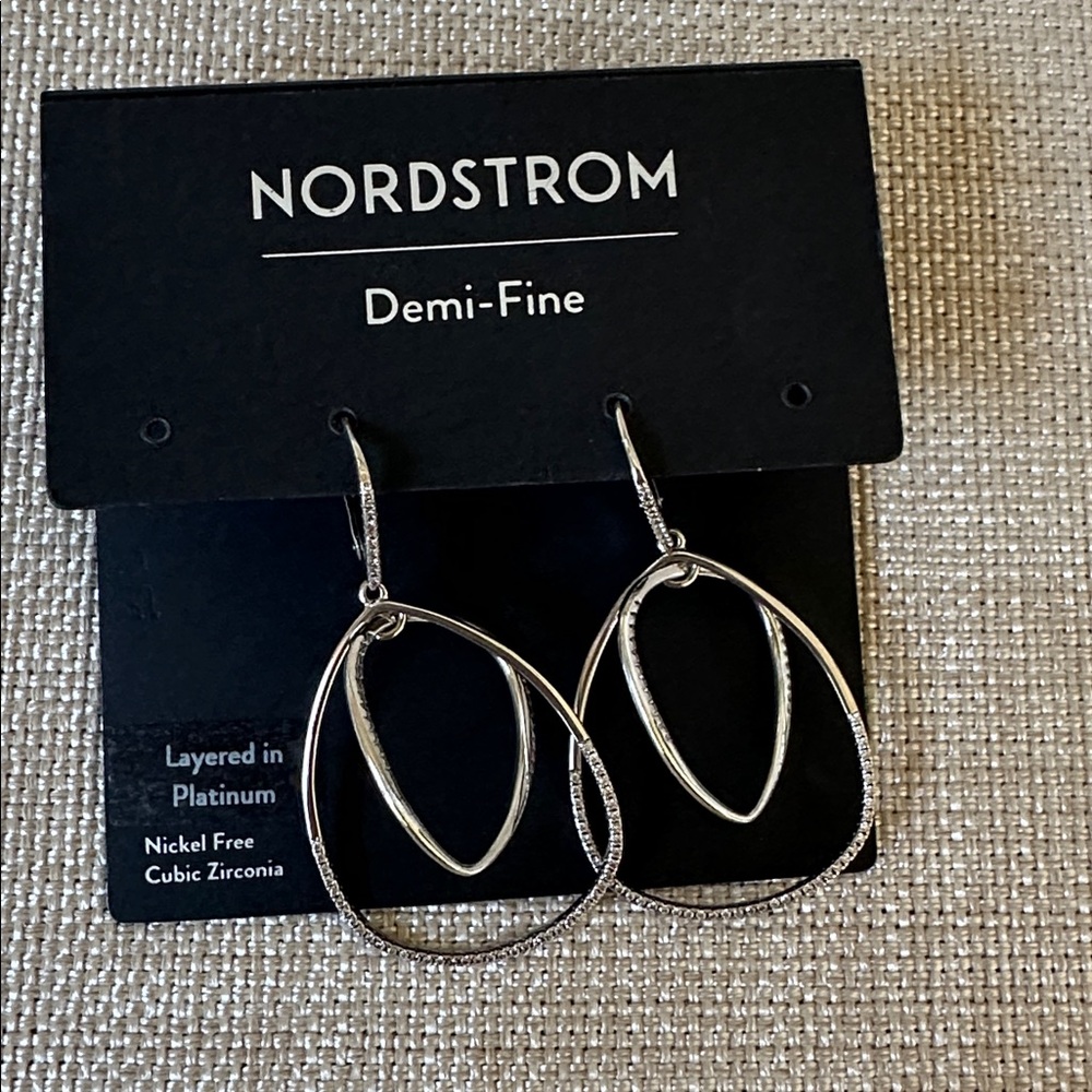Nordstrom Platinum Layered Earrings